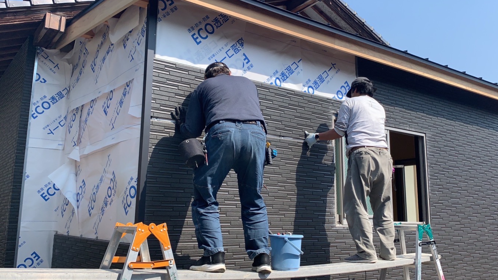 外壁サイディング施工状況